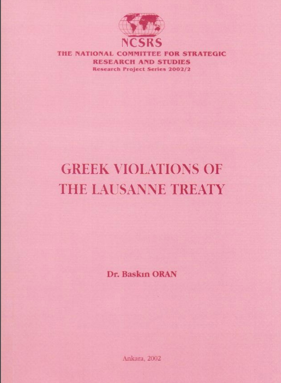 Greek Violations of the Lausanne Treaty