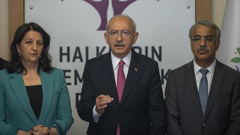 CHP Genel Başkanı Kılıçdaroğlu, TBMM'de HDP Eş Genel Başkanları Buldan ve Sancar ile 20 Mart'ta görüşmüştü / Fotoğraf: AA