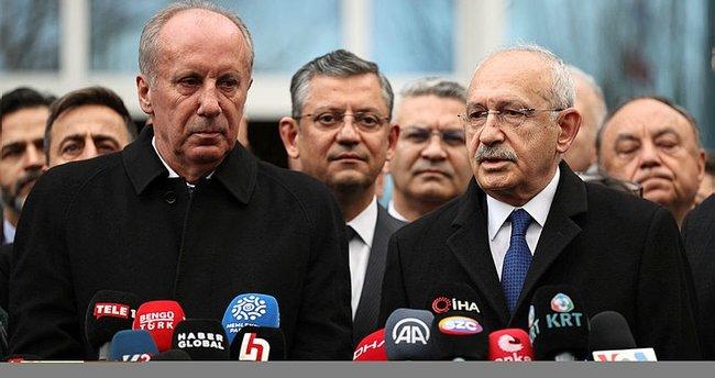 Memleket Parti Genel Başkanı İnce ve CHP lideri Kılıçdaroğlu / Fotoğraf: AA